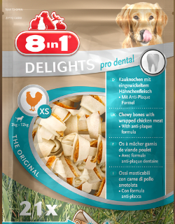 Snack Per Cani - 8in1 Delights Pro Dental Bone XS Pezzi 21 GR.252