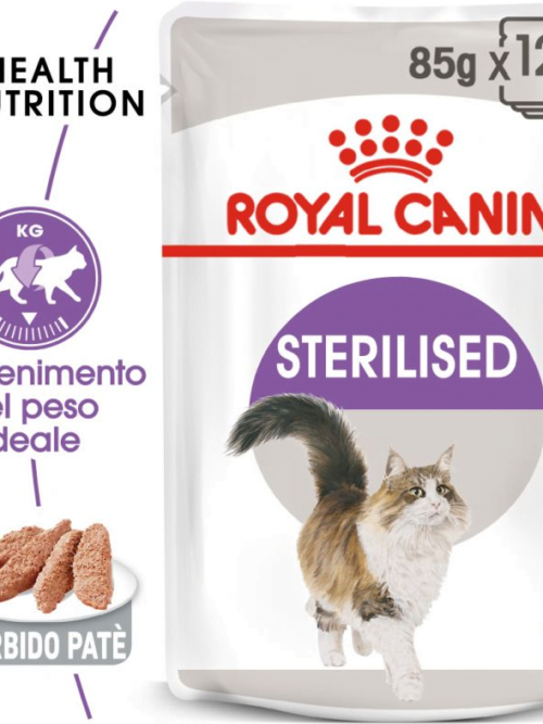 Alimento Umido Gatto – Royal Canin Sterilised in Patè gr.85